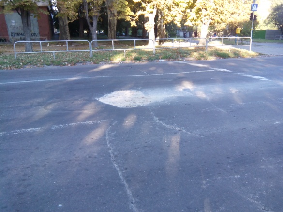 У Черкасах відремонтували дорогу, засипавши ями гвоздями (ФОТО)