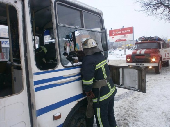 На Черкащині загорівся автобус із пасажирами в салоні