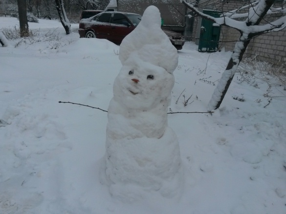 У соціальних мережах черкащани показали власних перших сніговичків (ФОТО)