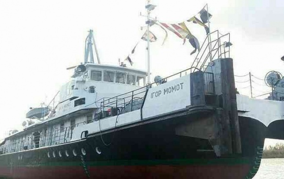 На Одещині на воду спустили перший в Україні корабель, названий на честь прикордонника із Черкас