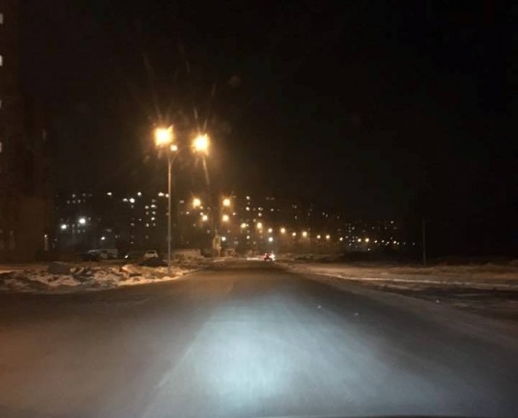 На відремонтованій вулиці в Черкасах з’явилося освітлення (ФОТО)