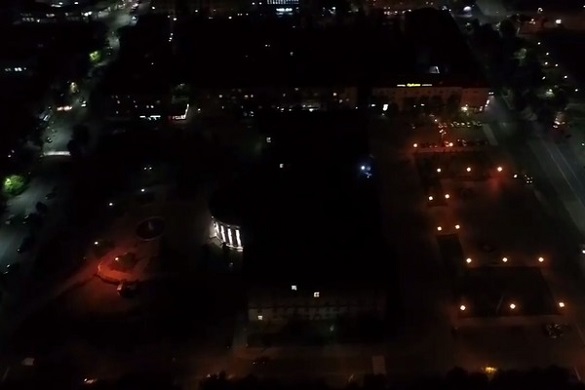 У мережу виклали відео нічних Черкас з висоти пташиного польоту (ВІДЕО)