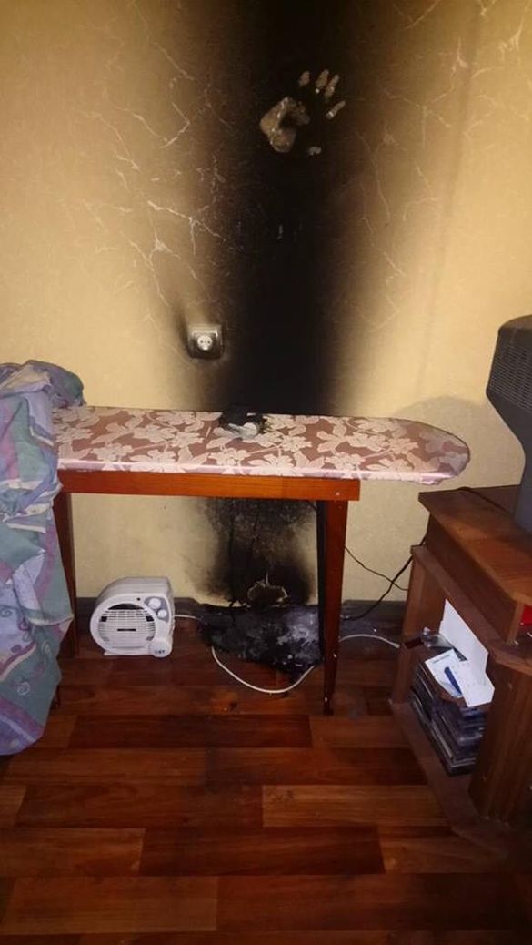 Увімкнена праска ледь не спричинила пожежу в черкаській квартирі (ФОТО)
