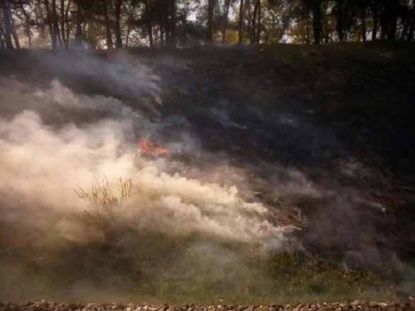 У Черкасах кілька днів поспіль горить військовий полігон