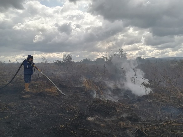Три села на Черкащині потерпають від горіння торфовищ (ВІДЕО)