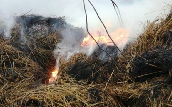 У господарстві на Черкащині згоріло 300 кілограмів соломи