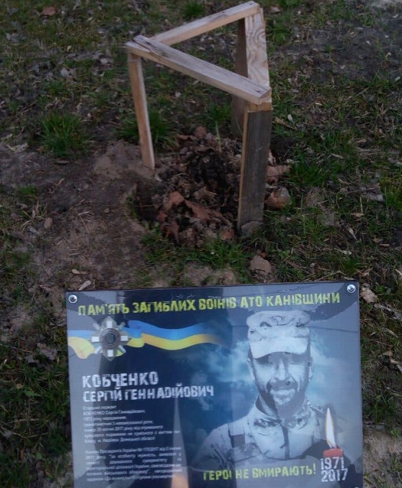 Вандали на Черкащині викрали туї з алеї пам'яті (ФОТО)
