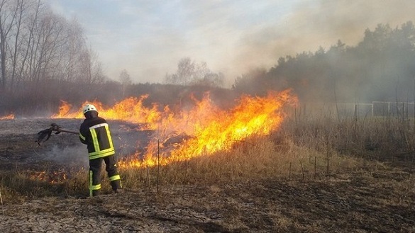 На Черкащині загорівся торф'яний ґрунт