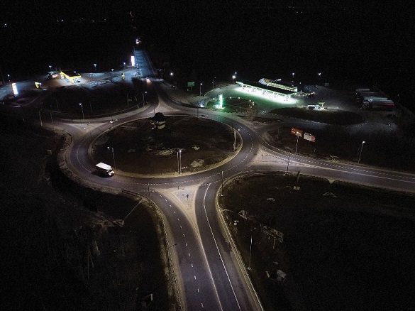 Вперше на об'їзній дорозі Золотоноші облаштували нове освітлення (ФОТО)