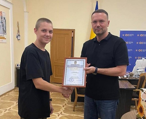 Міністр освіти і науки України особисто відзначив черкаського учня