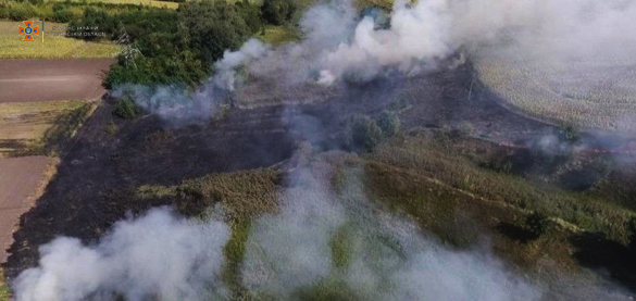 На Золотоніщині за допомогою квадрокоптера побачили пожежу