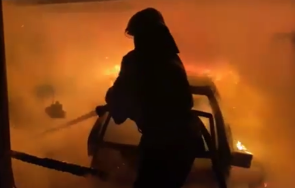 У Черкаському районі сталася пожежа в гаражі (ВІДЕО)