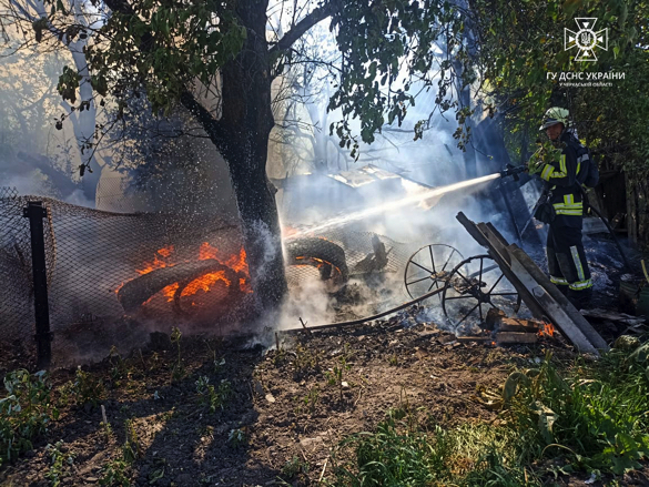 Рятувальники Черкащини ліквідували дві пожежі на відкритих територіях