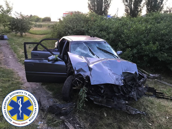 На Черкащині авто злетіло у кювет: є постраждалі (ФОТО)