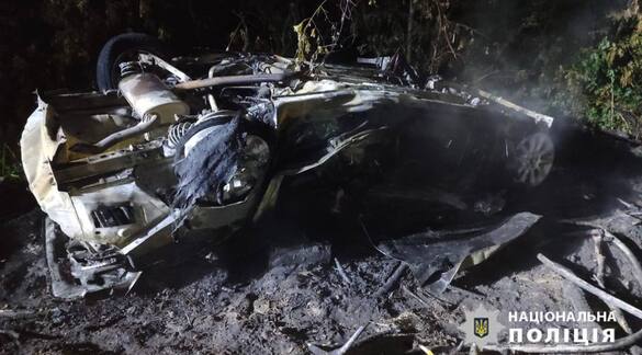 На Золотоніщині водій злетів у кювет та загинув у палаючому авто