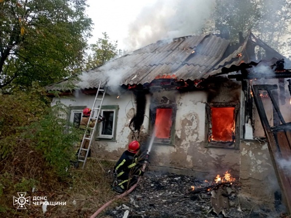 Черкаському районі під час пожежі загинув чоловік