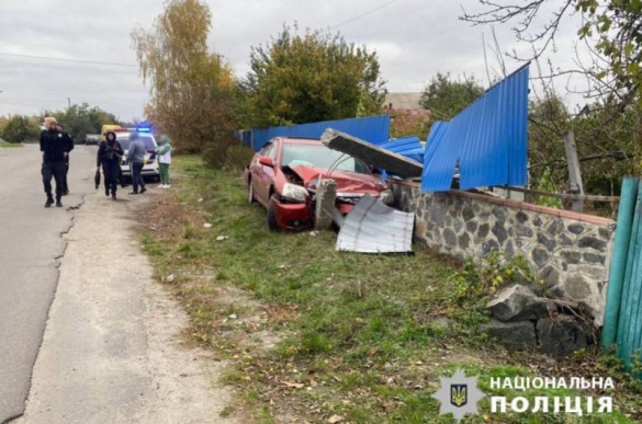 На Черкащині п'яний водій в'їхав в електроопору: постраждала жінка 