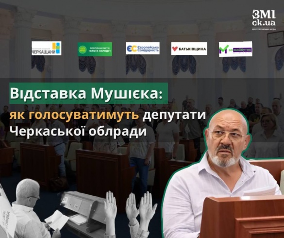 Відставка Мушієка:  як голосуватимуть депутати Черкаської облради